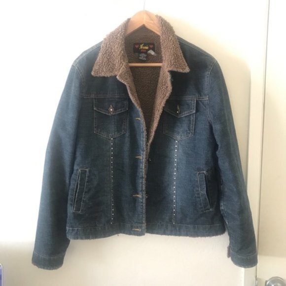 Annie Jackets & Blazers - Annie USA Sherpa lined Jean vintage Jacket size L